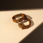Icon צמיד אזיקים חום/זהב